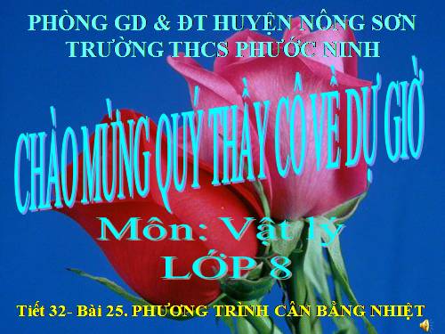 Bài 25. Phương trình cân bằng nhiệt