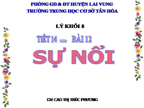 Bài 12. Sự nổi