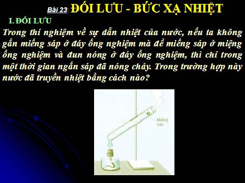 Bài 23. Đối lưu - Bức xạ nhiệt