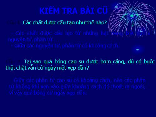 Bài 20. Nguyên tử, phân tử chuyển động hay đứng yên?