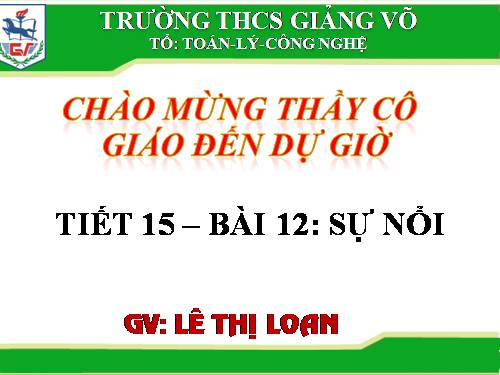 Bài 12. Sự nổi