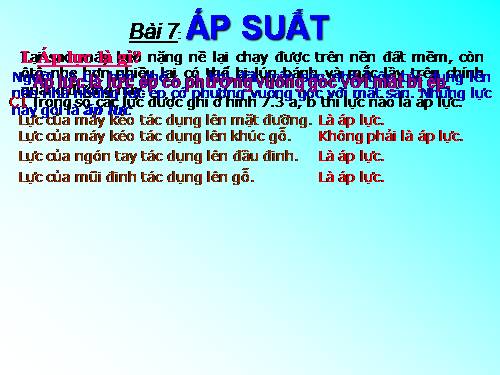 Bài 7. Áp suất