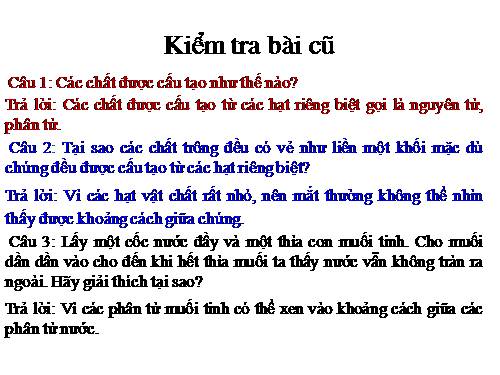 Bài 20. Nguyên tử, phân tử chuyển động hay đứng yên?