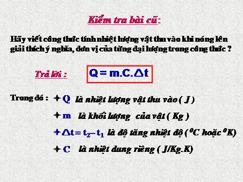 Bài 25. Phương trình cân bằng nhiệt