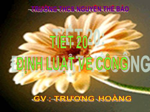 Bài 14. Định luật về công