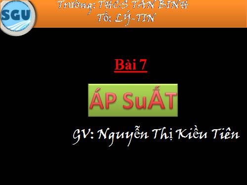 Bài 7. Áp suất