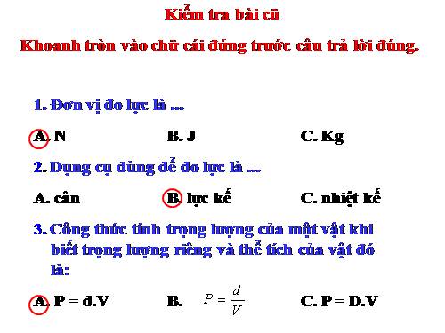 Bài 10. Lực đẩy Ác-si-mét