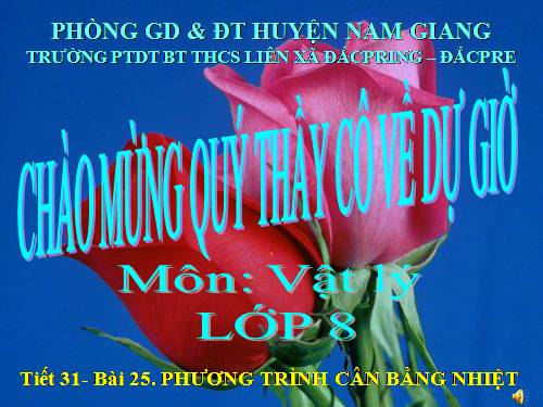 Bài 25. Phương trình cân bằng nhiệt