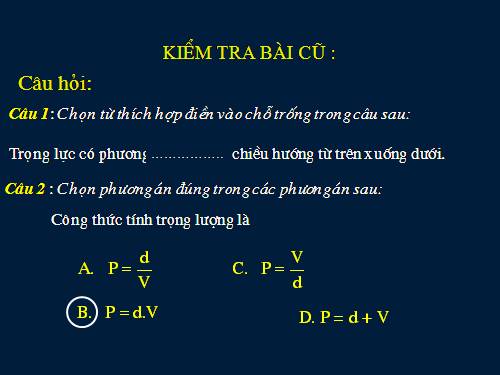 Bài 10. Lực đẩy Ác-si-mét