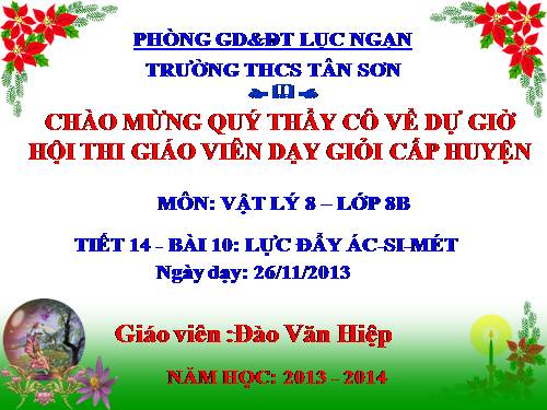 Bài 10. Lực đẩy Ác-si-mét