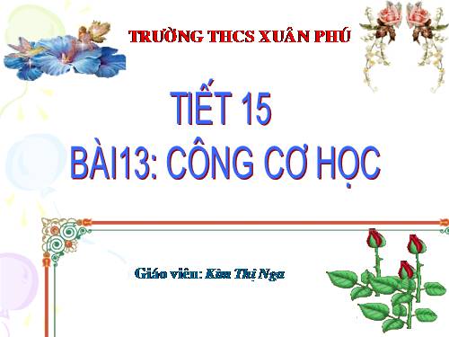 Bài 13. Công cơ học