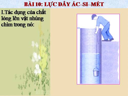 Bài 10. Lực đẩy Ác-si-mét