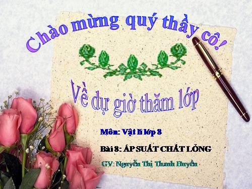 Bài 8. Áp suất chất lỏng - Bình thông nhau