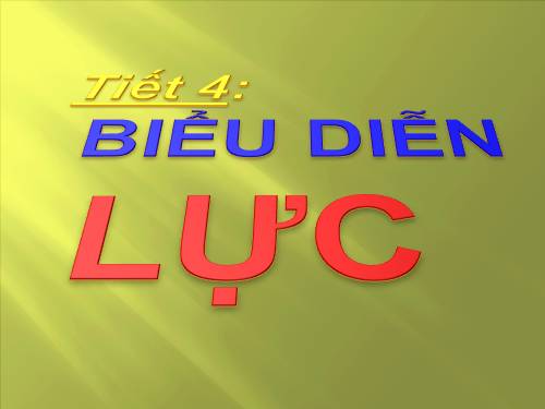 Bài 4. Biểu diễn lực