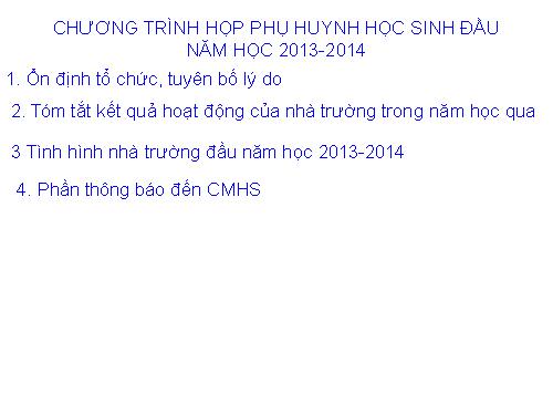 Nọi dung họp phụ huynh 2013-2014