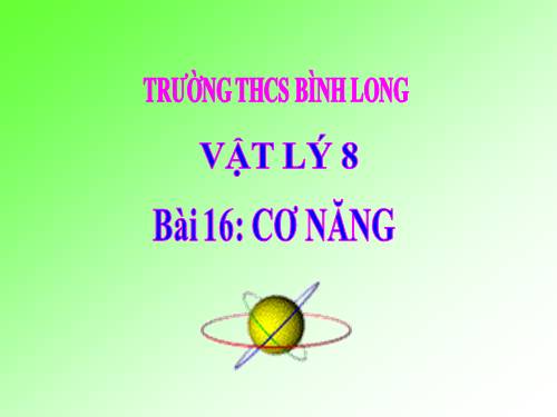 Bài 16. Cơ năng