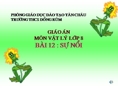 Bài 12. Sự nổi