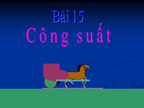 Bài 15. Công suất