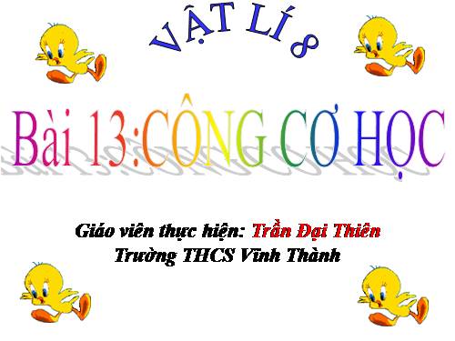 Bài 13. Công cơ học