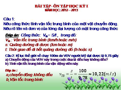 Bài 18. Câu hỏi và bài tập tổng kết chương I: Cơ học