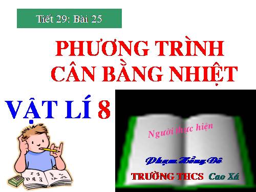 Bài 25. Phương trình cân bằng nhiệt