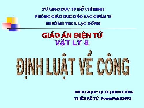 Bài 14. Định luật về công