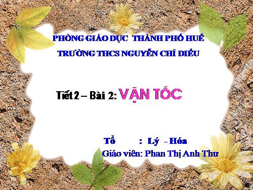 Bài 2. Vận tốc