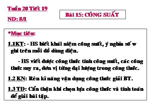 Bài 15. Công suất