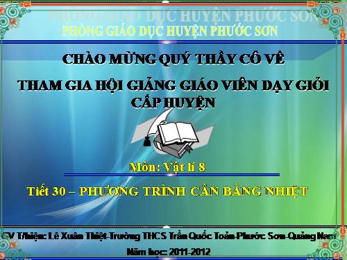 Bài 25. Phương trình cân bằng nhiệt