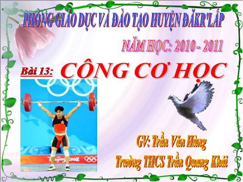 Bài 13. Công cơ học