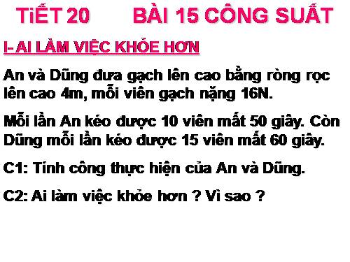 Bài 15. Công suất