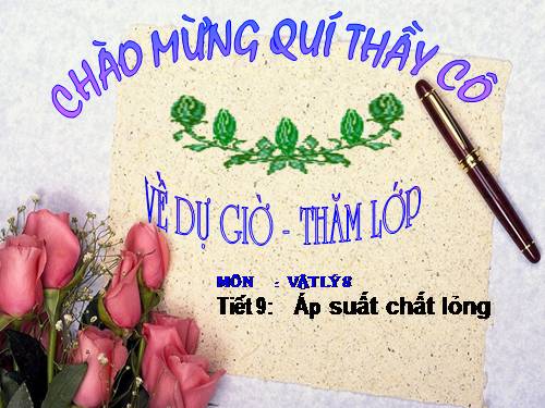 Bài 8. Áp suất chất lỏng - Bình thông nhau