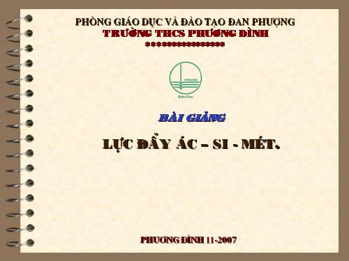 Bài 10. Lực đẩy Ác-si-mét