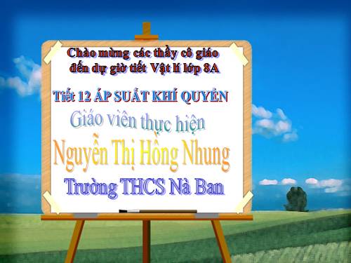 Bài 9. Áp suất khí quyển