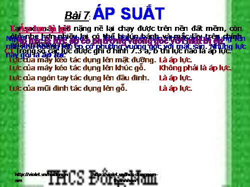 Bài 7. Áp suất