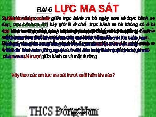 Bài 6. Lực ma sát