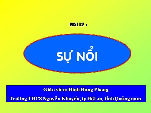 Bài 12. Sự nổi