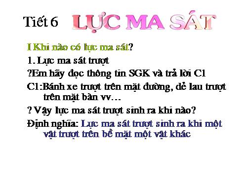 Bài 6. Lực ma sát