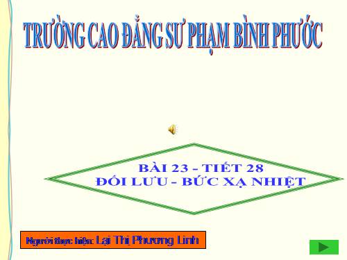 Bài 23. Đối lưu - Bức xạ nhiệt