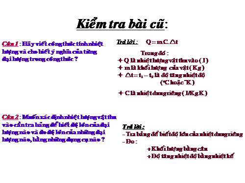 Bài 25. Phương trình cân bằng nhiệt