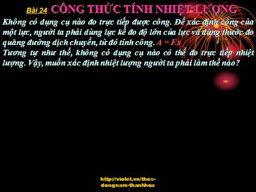 Bài 24. Công thức tính nhiệt lượng