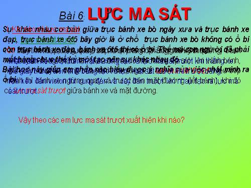 Bài 6. Lực ma sát