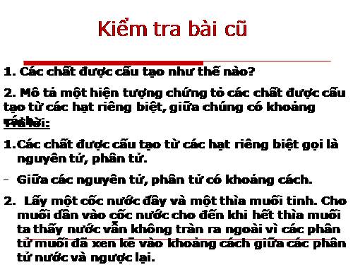 Bài 20. Nguyên tử, phân tử chuyển động hay đứng yên?