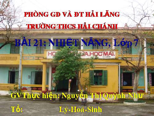 Bài 21. Nhiệt năng