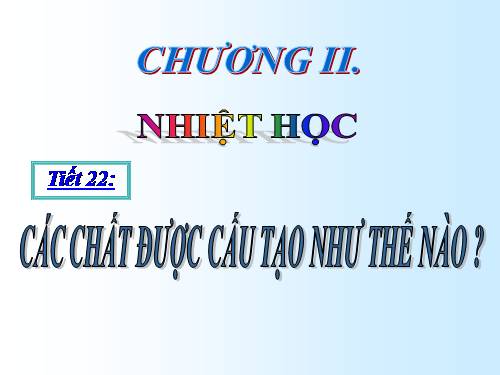 Bài 19. Các chất được cấu tạo như thế nào?