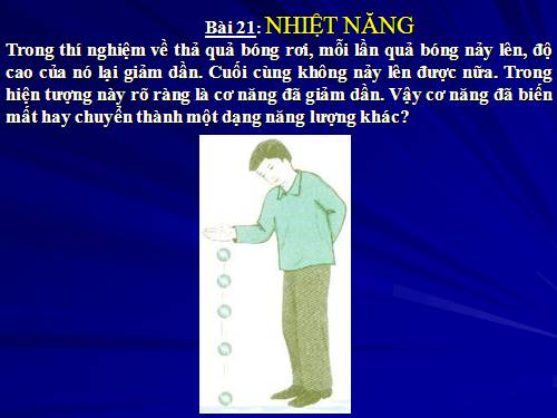 Bài 21. Nhiệt năng