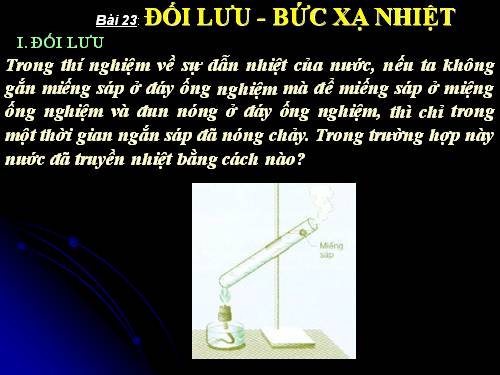 Bài 23. Đối lưu - Bức xạ nhiệt