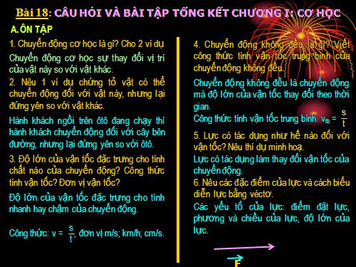 Bài 18. Câu hỏi và bài tập tổng kết chương I: Cơ học