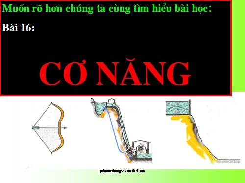 Bài 16. Cơ năng