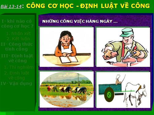 Bài 14. Định luật về công